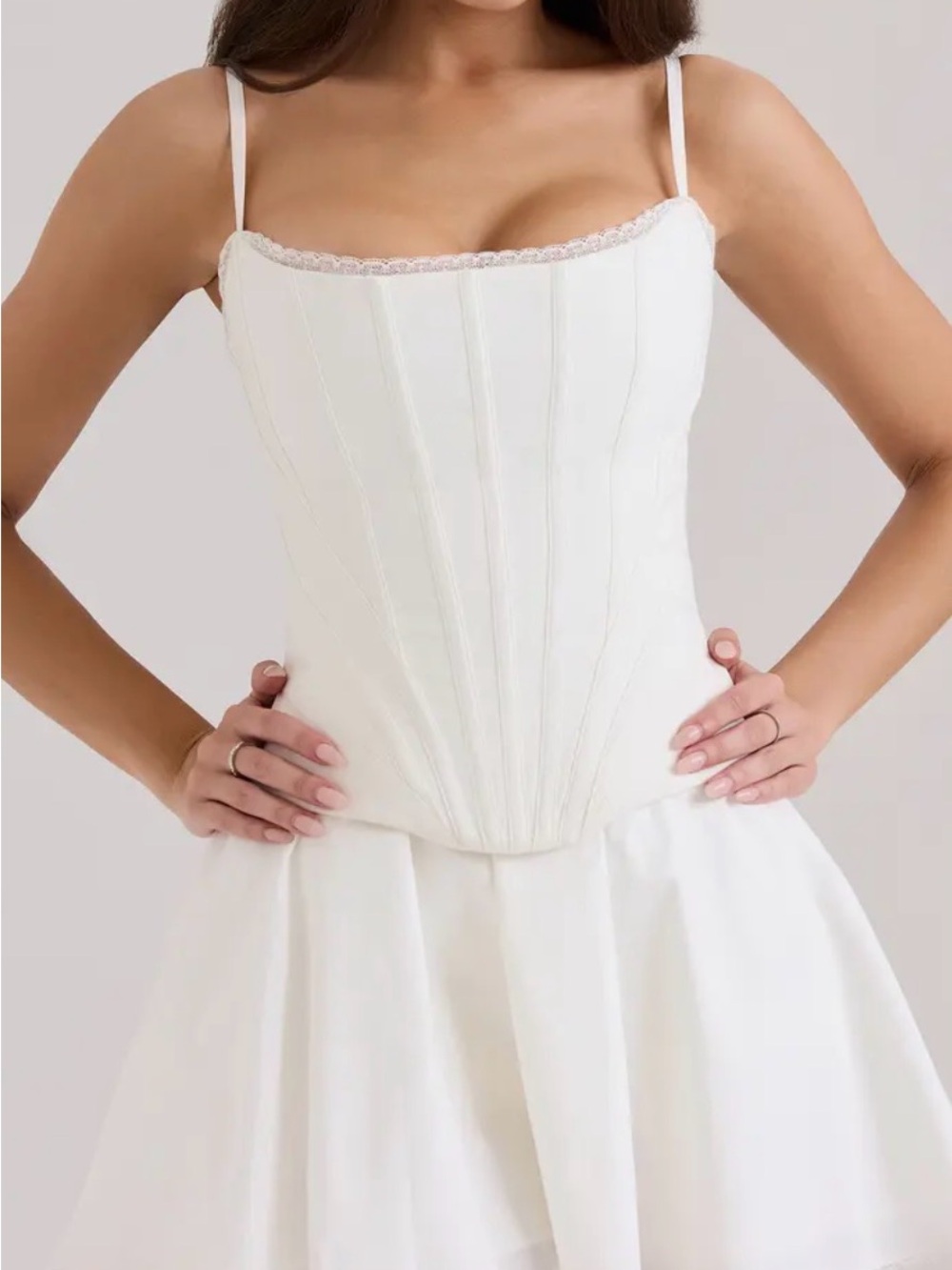 House of CB White Mini Corset Dress